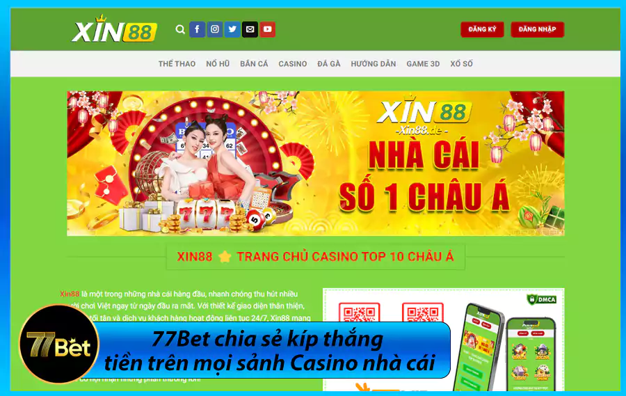 77Bet chia se kip thang tien tren moi sanh Casino nha cai 1